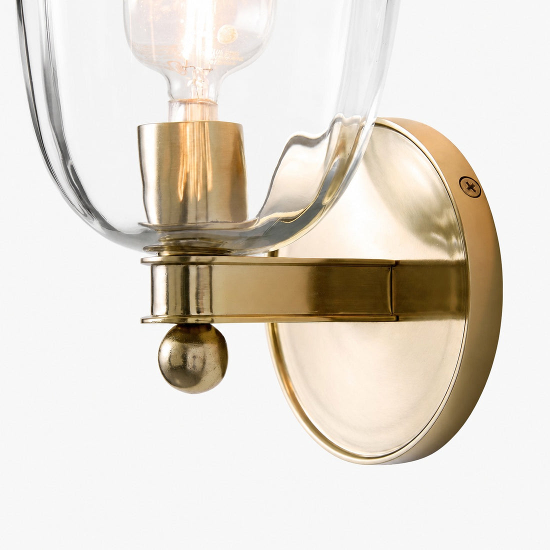 Vega Glass Minimalist Globe Wall Sconce Soft Diffused Glow Available in One or Two Lights