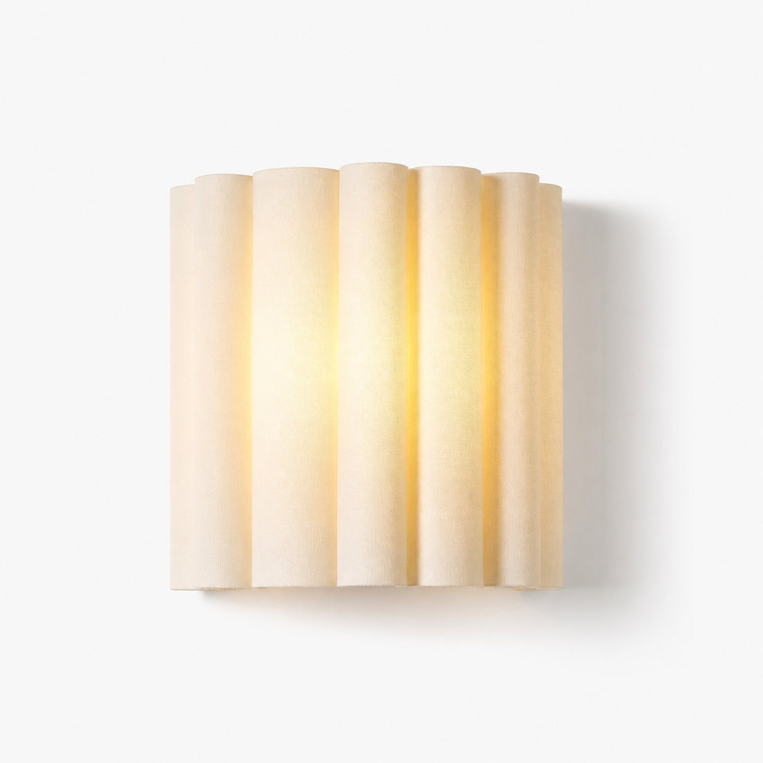 Velura Linen Fold Wall Sconce - Fabric Soft Pleated Design Ambient Lighting for Bedroom or Hallway