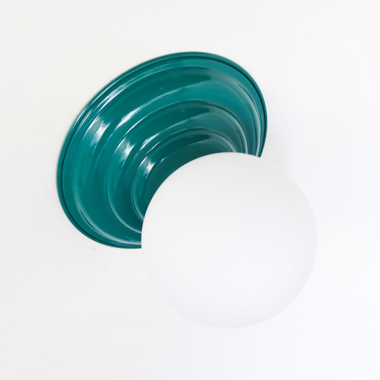 Retro Flushmount Ceiling Light or Wall Sconce - Minimalist Glass Globe