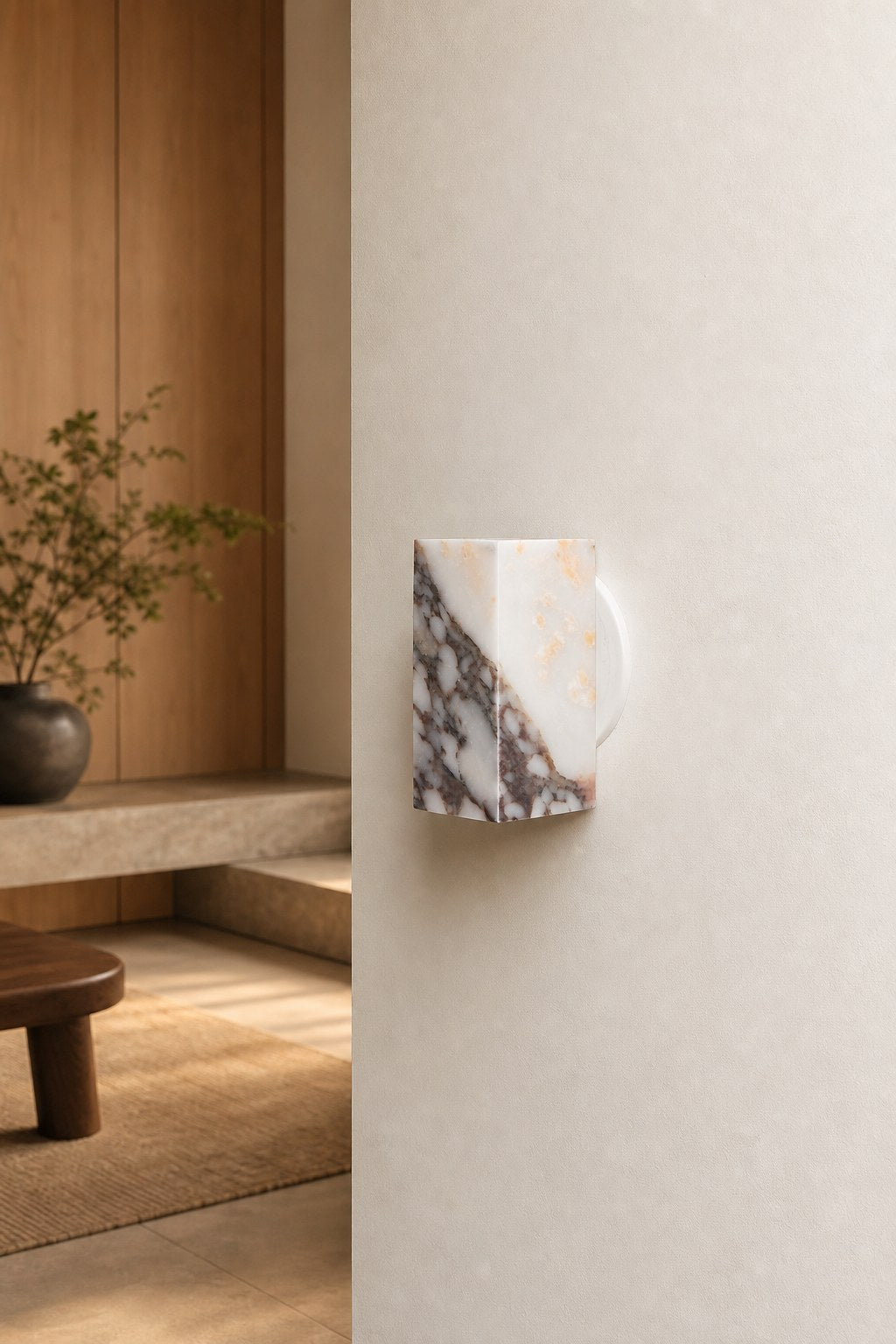 Square Marble Wall Lamp
