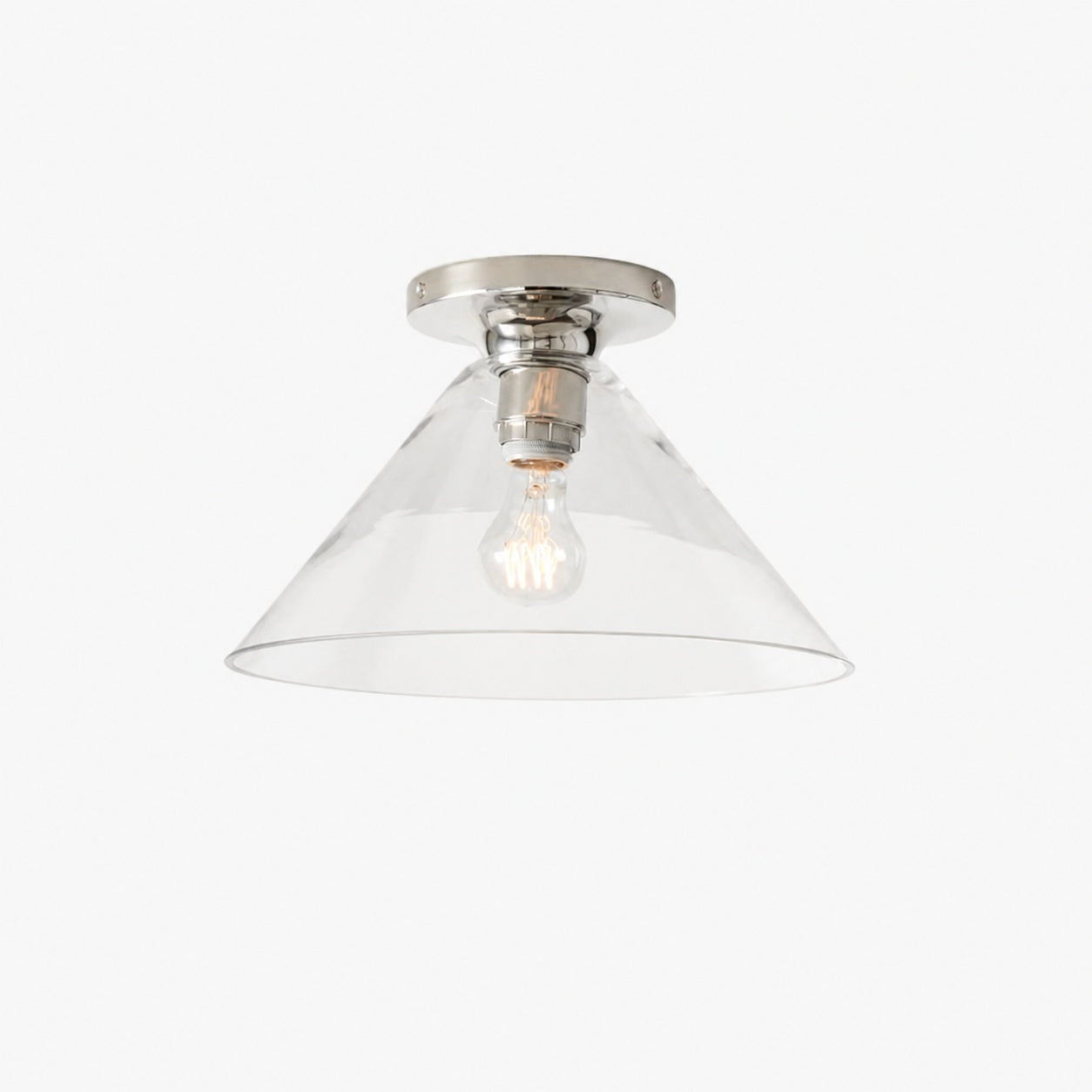 Conica Cone Flush Mount – Glass Ceiling Light for Modern Spaces