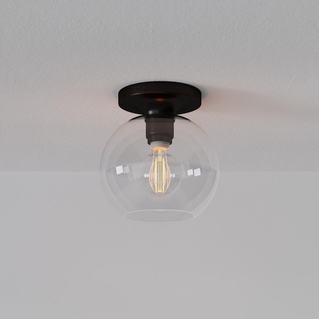 Selvion Modern Globe Pendant Light - Damp-Rated Bathroom Lighting - Luxe Glass Shade