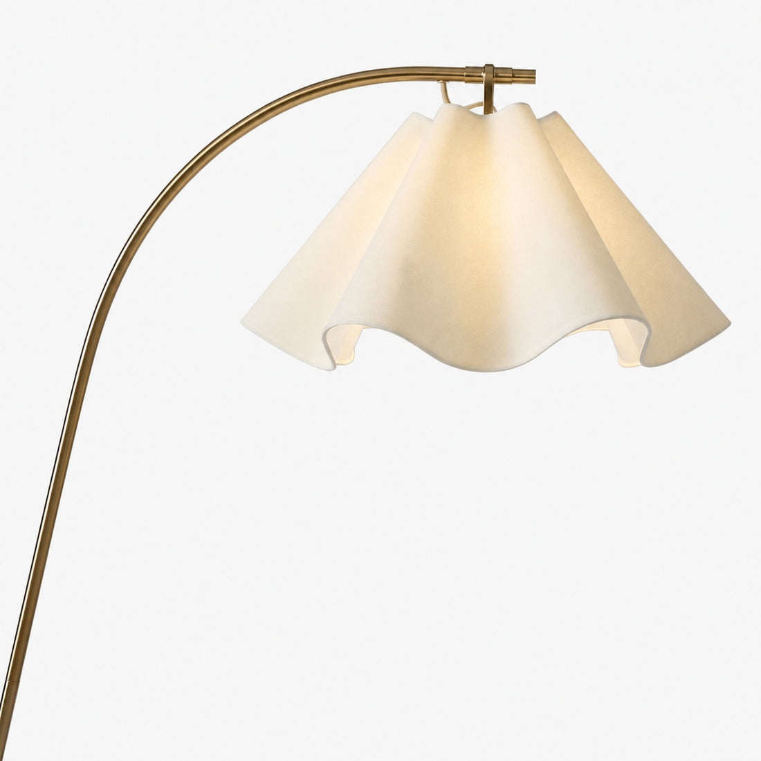 Oslan Scalloped Shade Floor Lamp - Modern Lighting with Arched Base