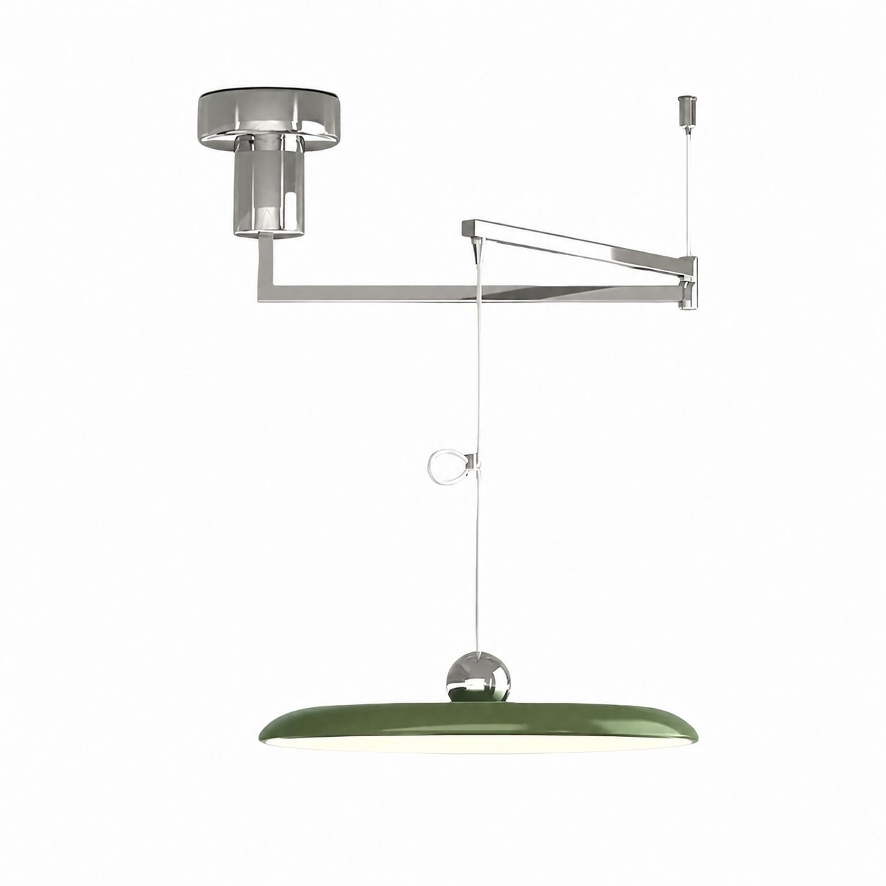 Swinglo Swing Arm Pendant Lamp - Adjustable Disc Design Hanging Light for Dining Area N65
