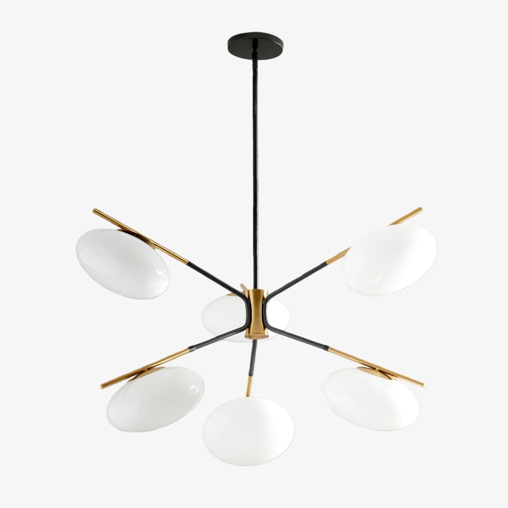 Brimush Flattened-Globe Pendant Lamp – Minimalist Architectural Form