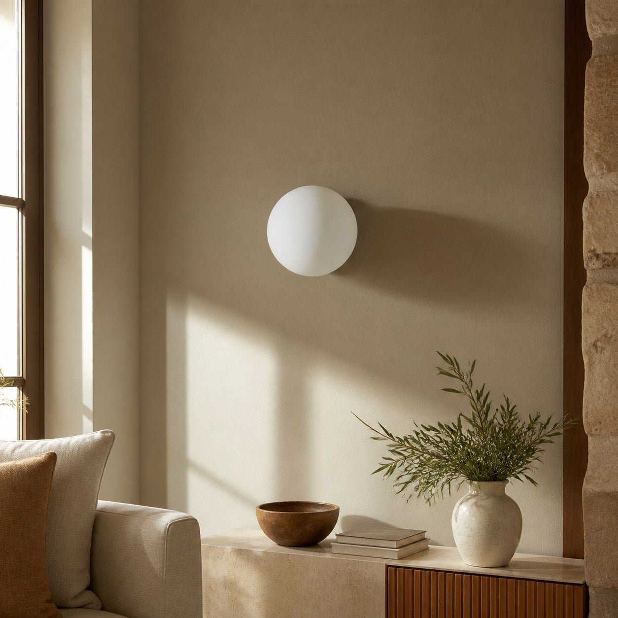 Glorica Glass Globe Wall Sconce - Multi-Color Modern Minimalist Light