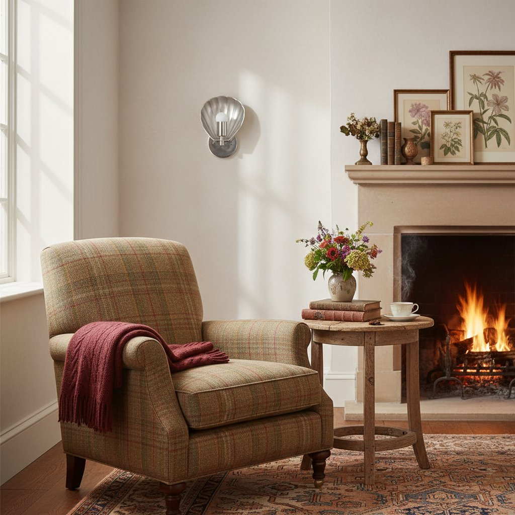 Luminara Modern Art Deco Scalloped Shell Wall Sconce – Hallway & Bedroom Accent Lamp