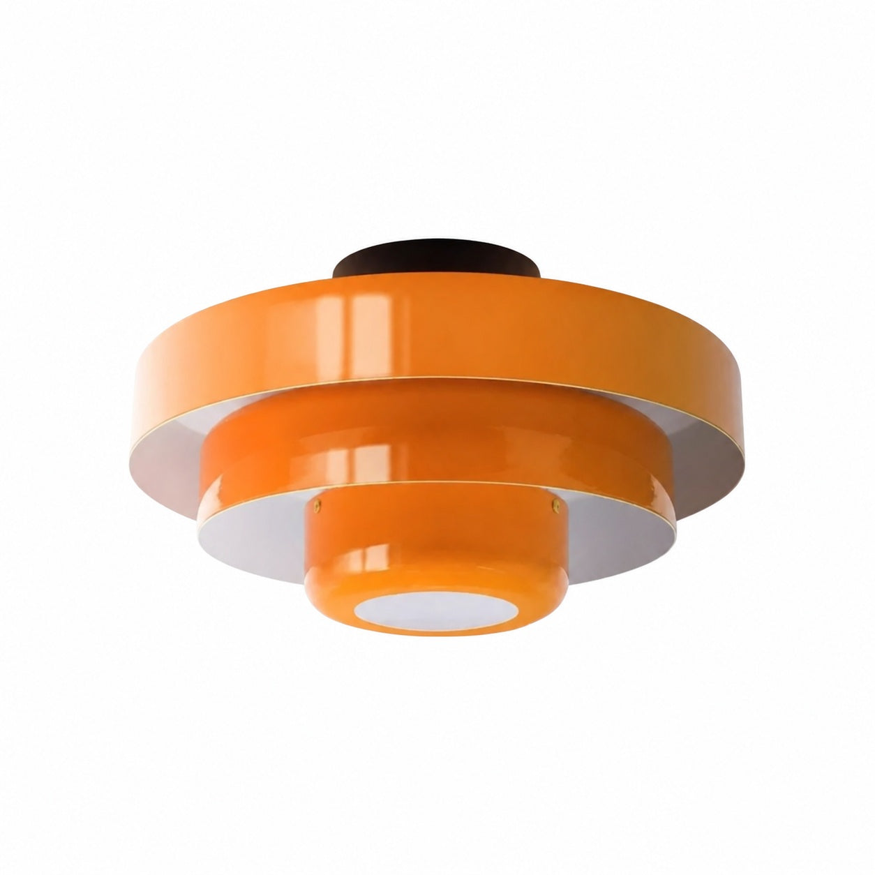 Veleora Bauhaus Three-Tier Colorful Round Macaron Ceiling Lamp - Modern Metal Design for Living Rooms
