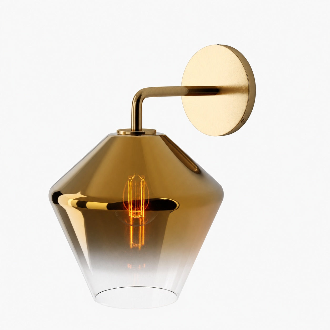 Merin Sculptural Milk Glass Geometric Wall Lamp