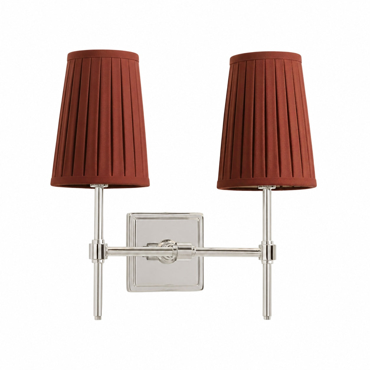 Derlina White Linen Shades Wall Lamp – Retro Metal Multi-Head Lighting Fixture