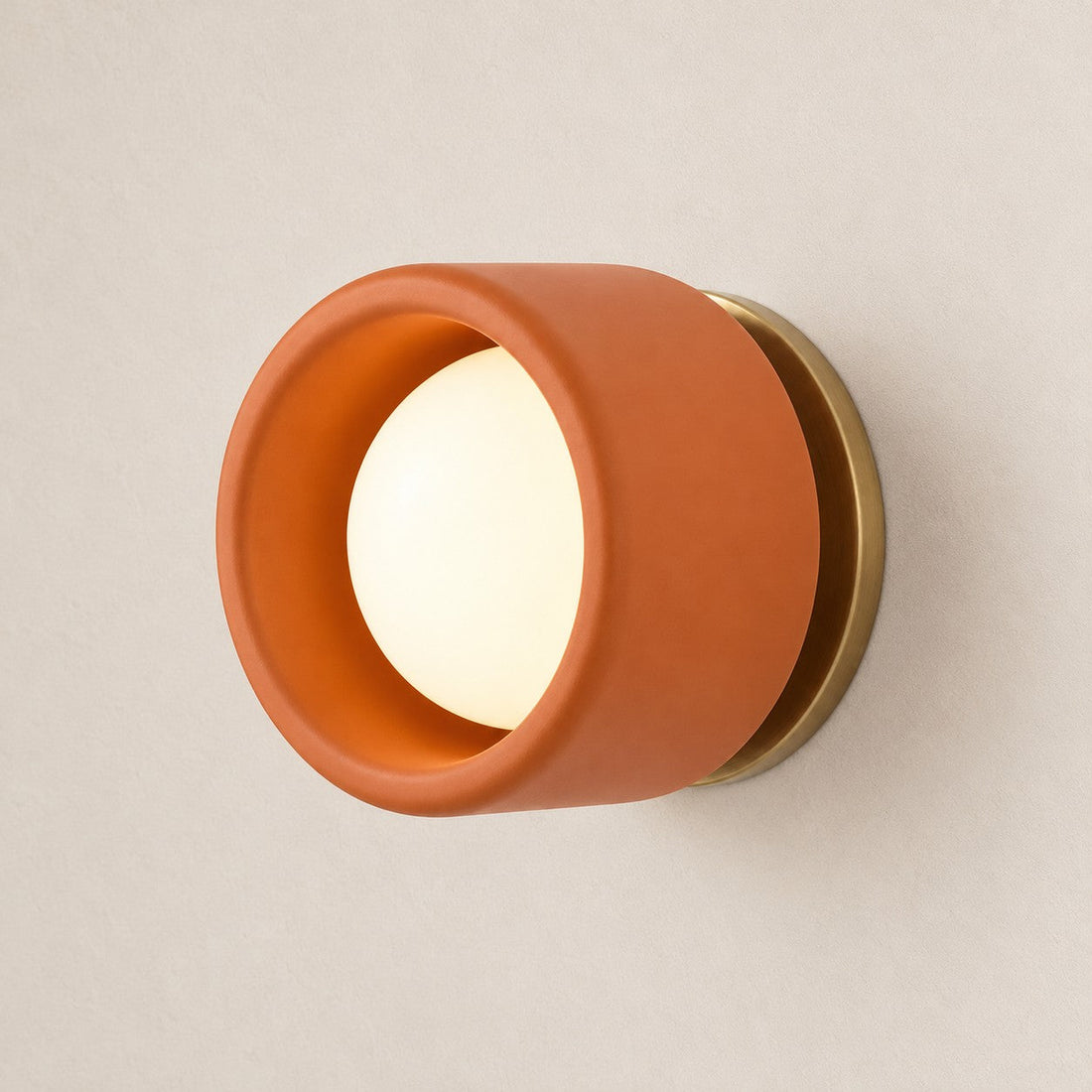 Cerova porcelain sconce, style A, orange