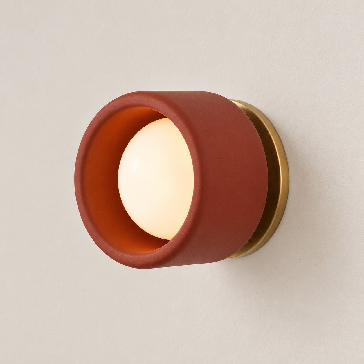 Cerova porcelain sconce, style A, red