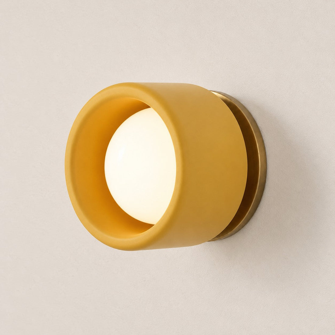 Cerova porcelain sconce, style A, yellow