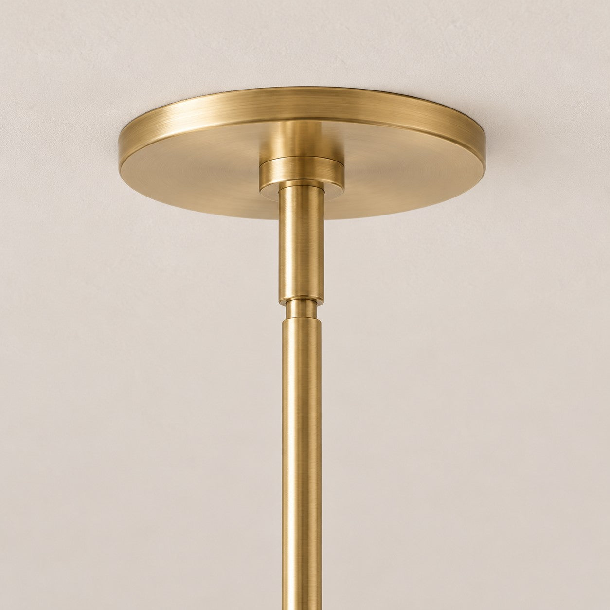 Champagne bronze ceiling canopy and downrod