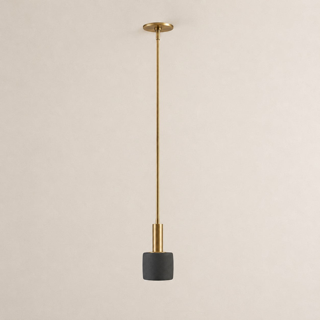 Cerova porcelain pendant, 5 inch, black