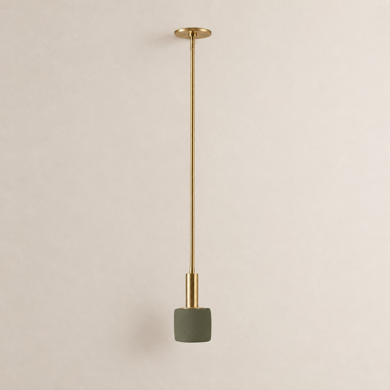 Cerova porcelain pendant, 5 inch, green