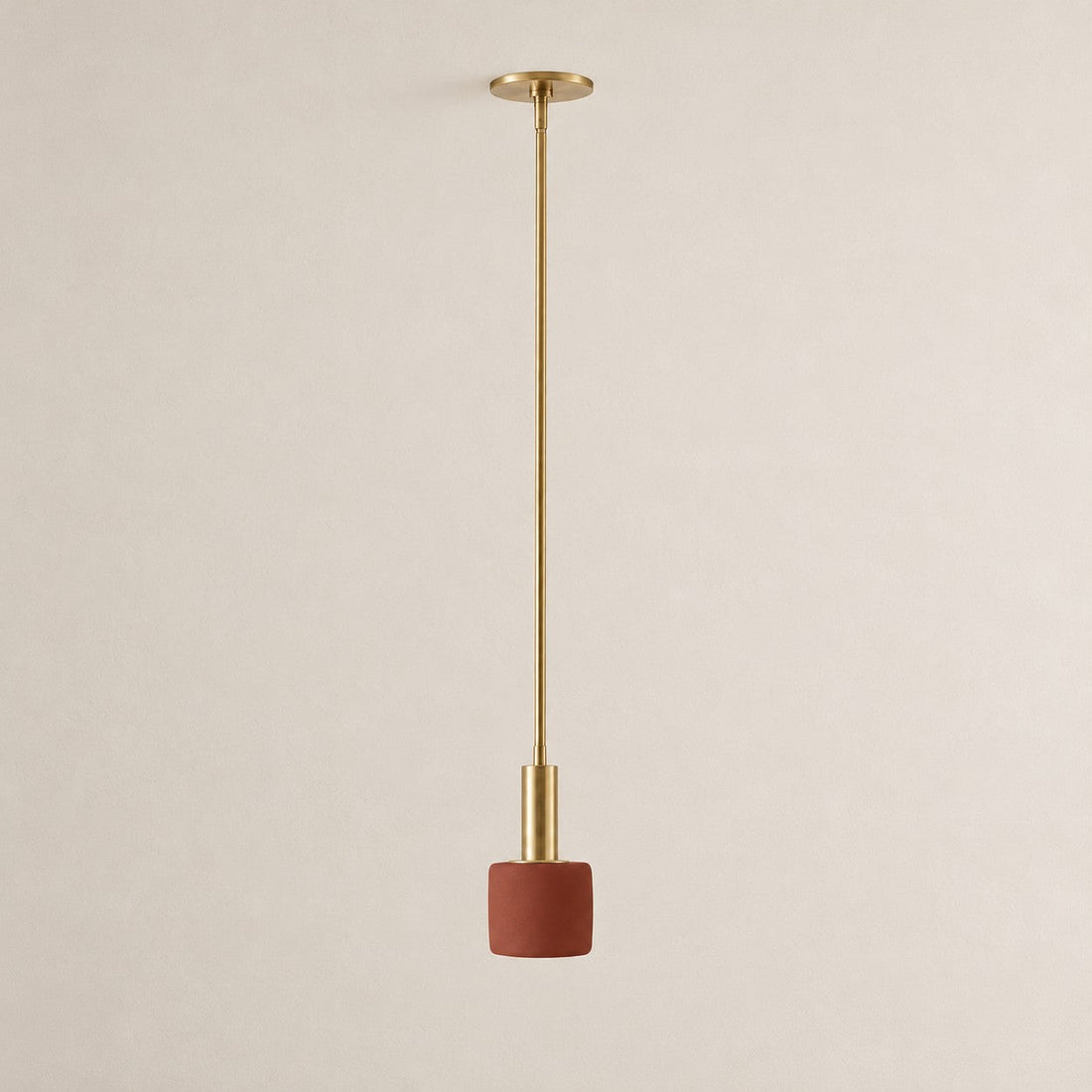 Cerova porcelain pendant, 5 inch, red