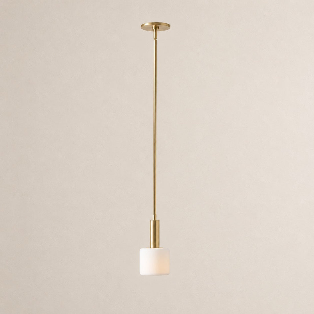 Cerova porcelain pendant, 5 inch, white