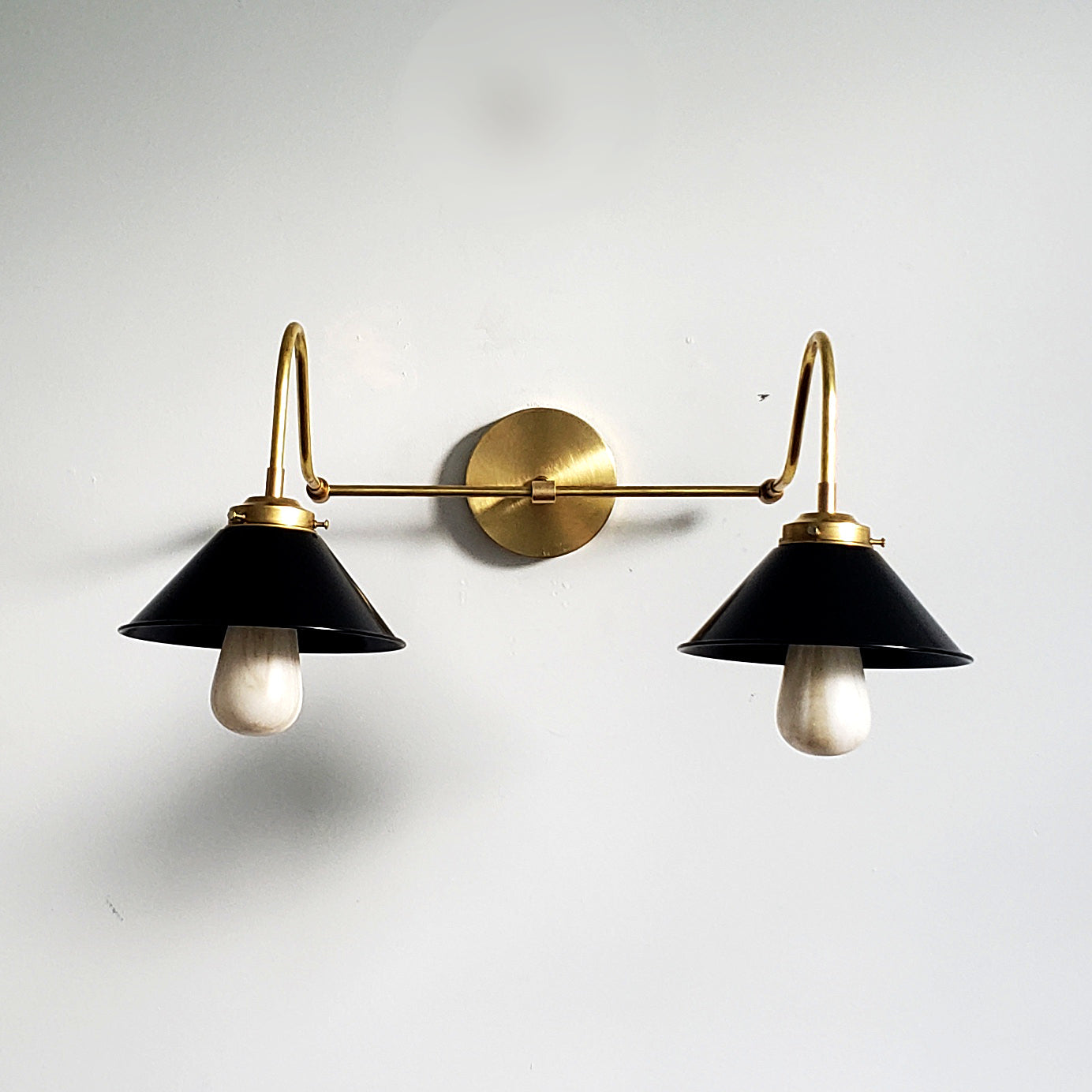 Various Colors Double Wall Sconce Light - Elegant Cone Shade