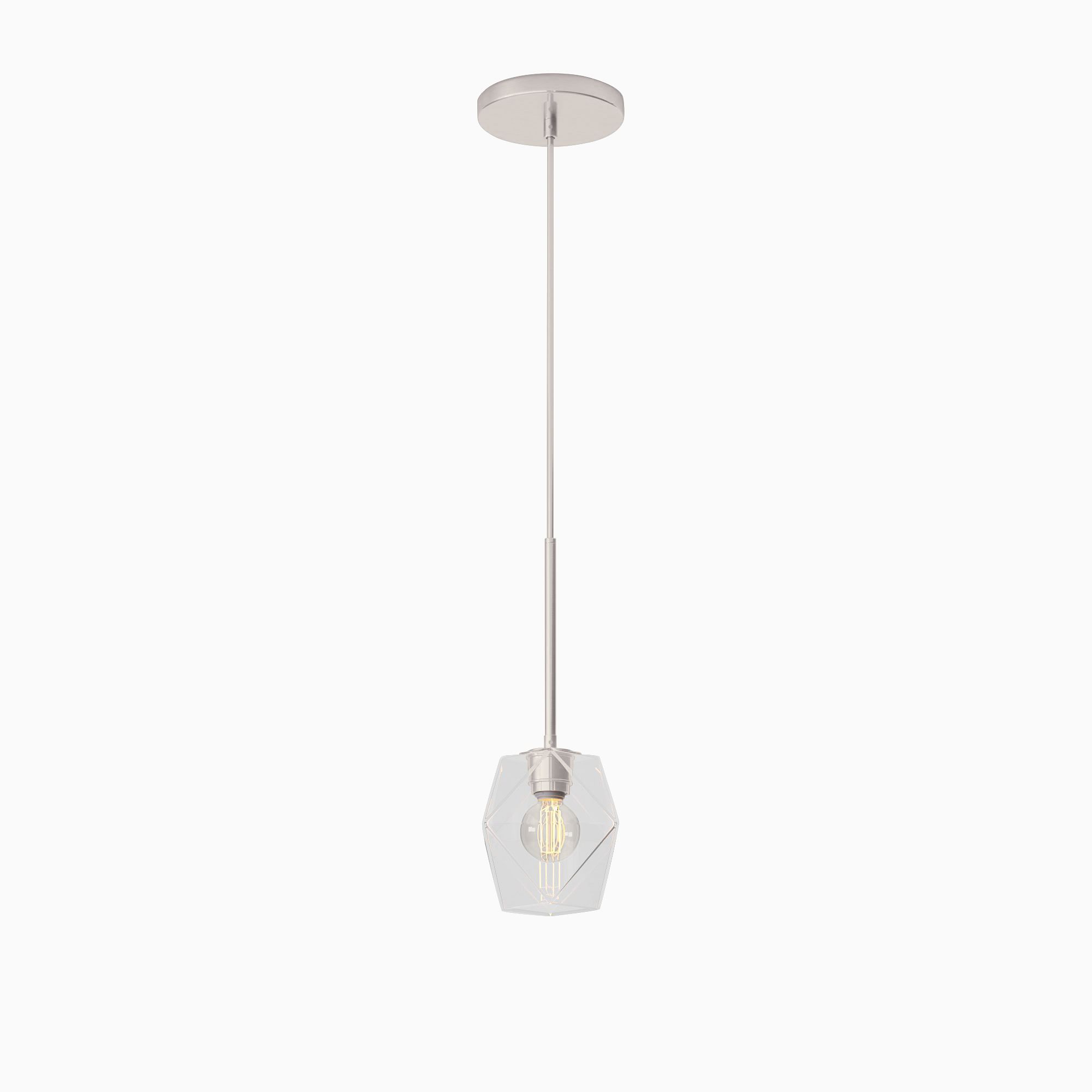 Talvior Faceted Pendant Light – Adjustable Glass Light Fixture