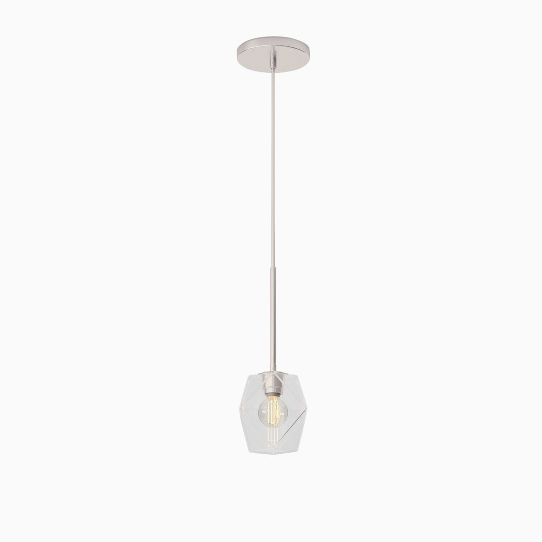 Talvior Faceted Pendant Light – Adjustable Glass Light Fixture