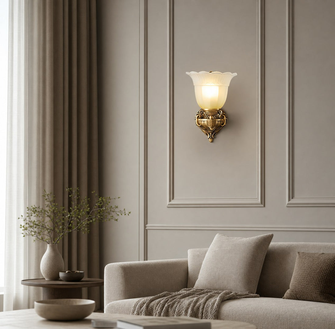 Bloom Flower Brass Sconce