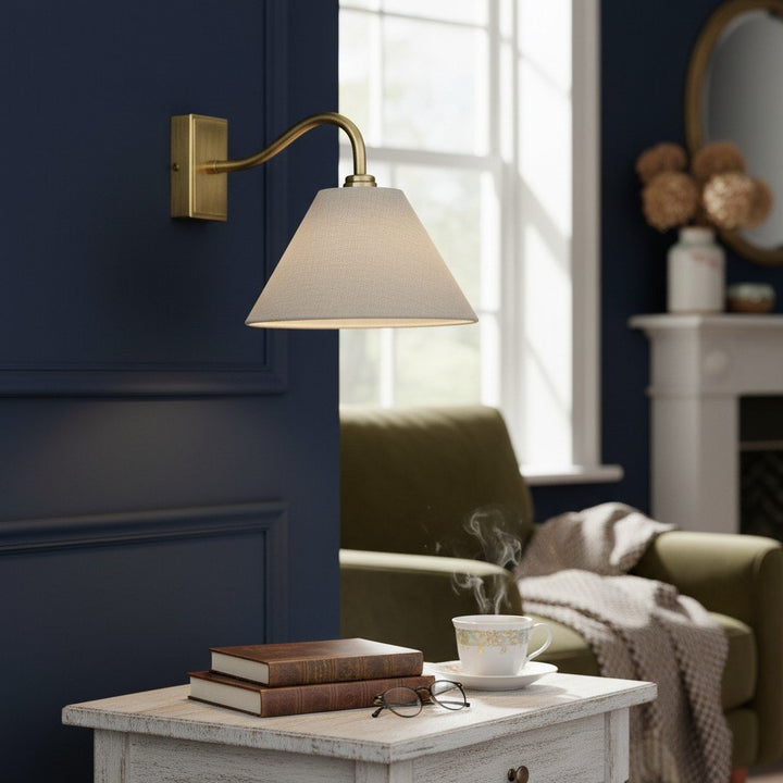 Lumweve Wall Light - Pleated Look Shade Refined Sconce for Corridor and Study