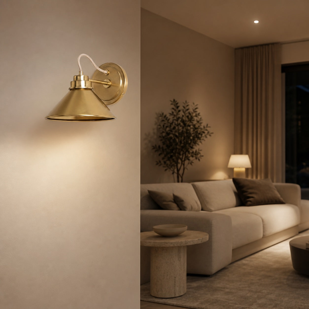 Aurenza Sconce – Farmhouse Wall Light with Metal Accents for Cozy Spaces