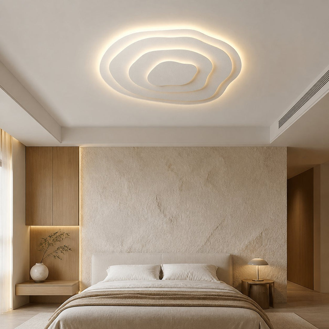 Aeris Mimir Wave-Form Acrylic Ceiling Light Modern Minimalist Surface Mount Lamp Living Room & Bedroom