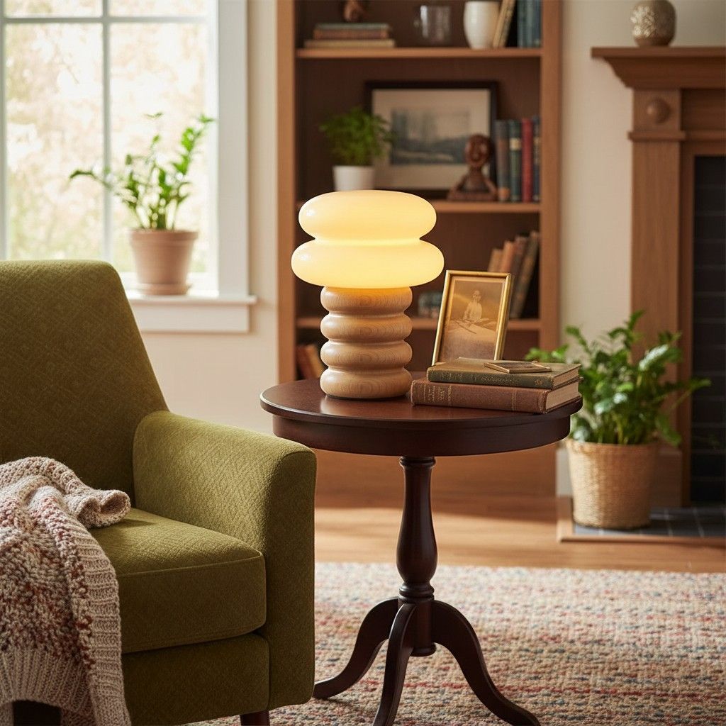 Auralume Modern Accent Table Lamp - Elegant Design Light for Reading Desk or Lounge Area