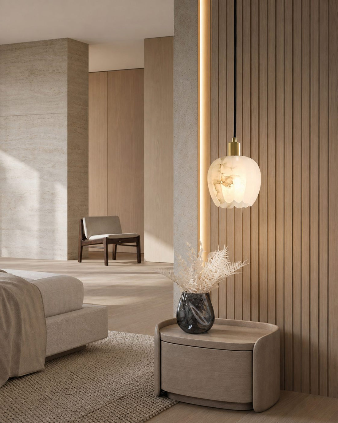 Lilin Alabaster Pendant Light