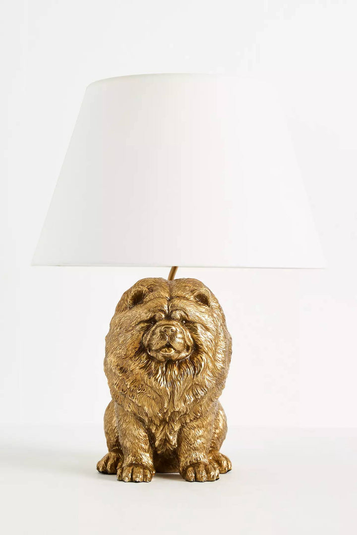 Pawdia Unique Table Lamp - Decorative Ceramic Animal Bedside Lamp