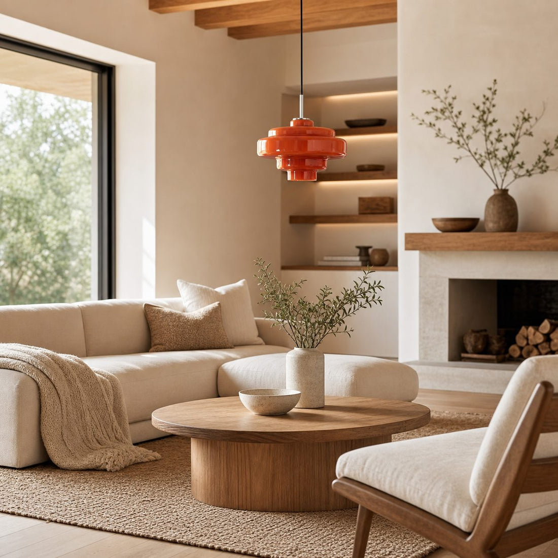 Koloro Millie Glass Pendant Light - Retro Style with Modern Elegance