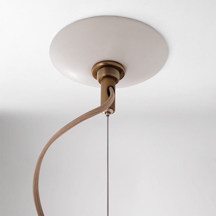 Alvian Pendant Light - Linen Shade with Adjustable Height for Cozy Dining