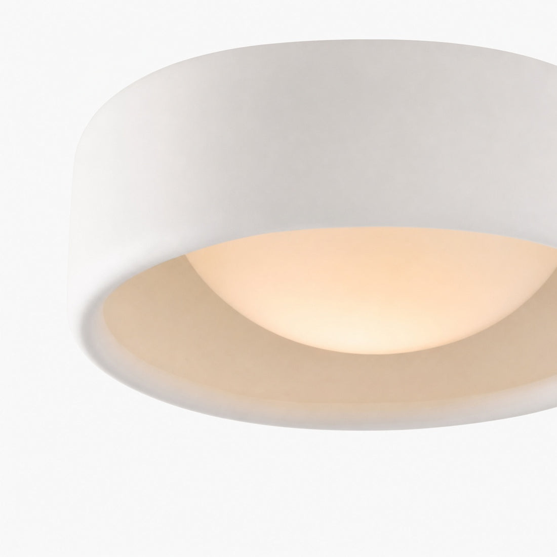 Cerova Modern Porcelain Flush Mount Ceiling Light– Elegant Ivory Shade