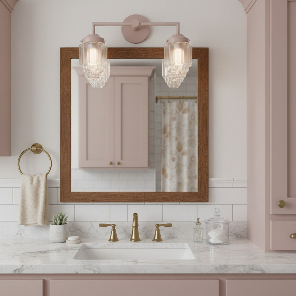 Tierlux Glass Art Deco Vanity Light - Colorful Skyscraper Globe Wall Fixture