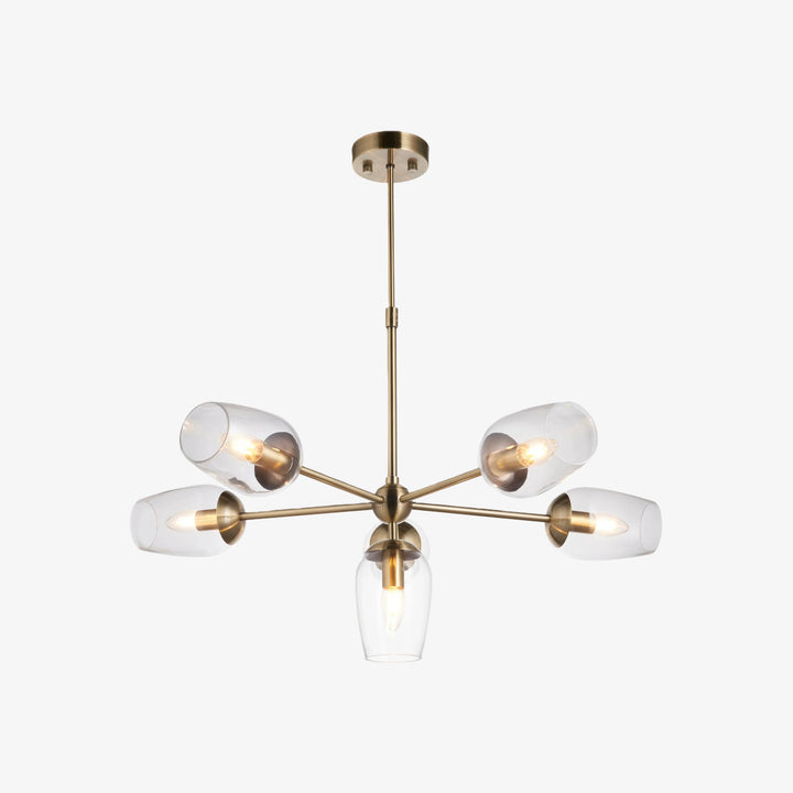 Serion Crystal Glass Pendant Modern Chandelier – Hospitality & Residential Statement Lighting