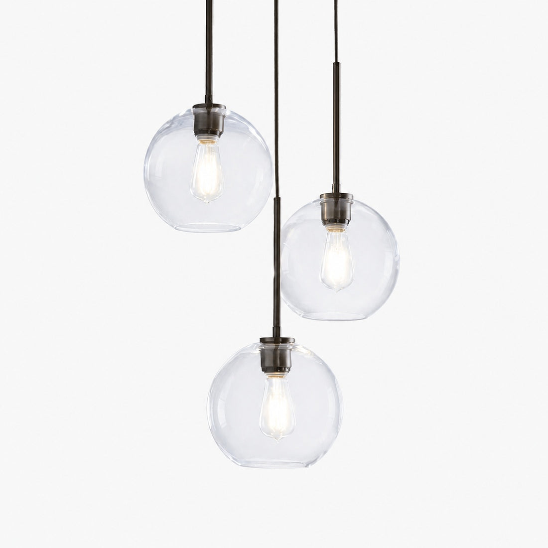 Selvion Minimalist Crystal Chandelier - Handcrafted Glass Sculptural Lighting Fixture