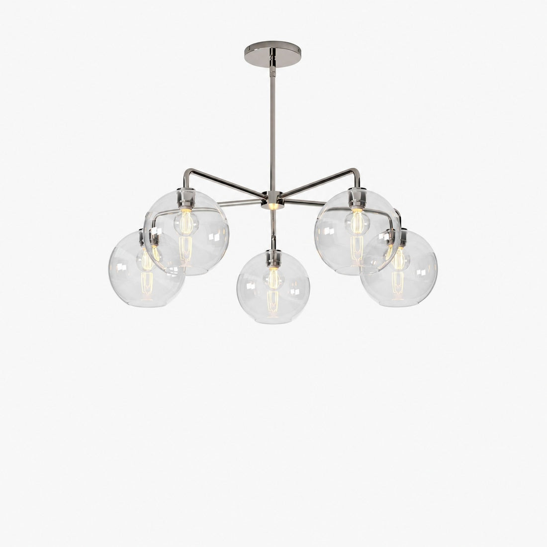 Selvion Elegant 5-Light Globe Chandelier – Modern Glass Pendant Lighting Fixture