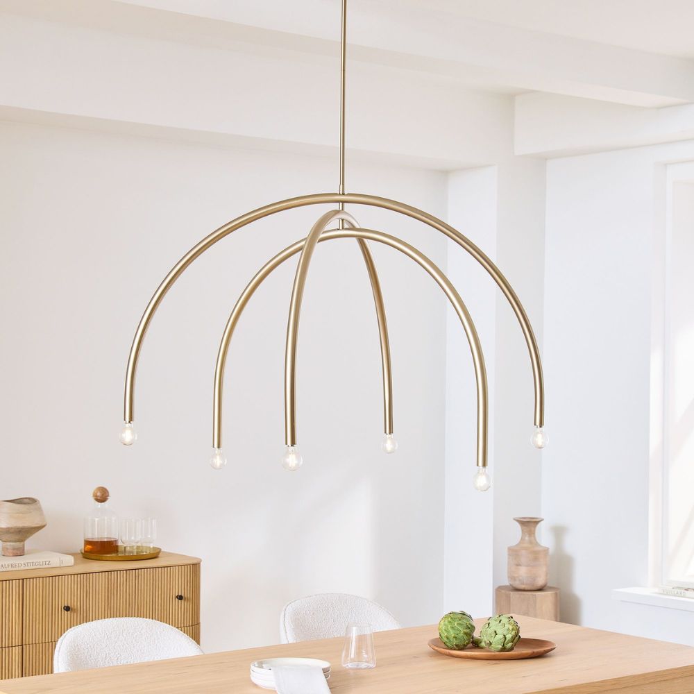 Borvia Arc Chandelier - Simple Modern Rotatable Lamp Arm
