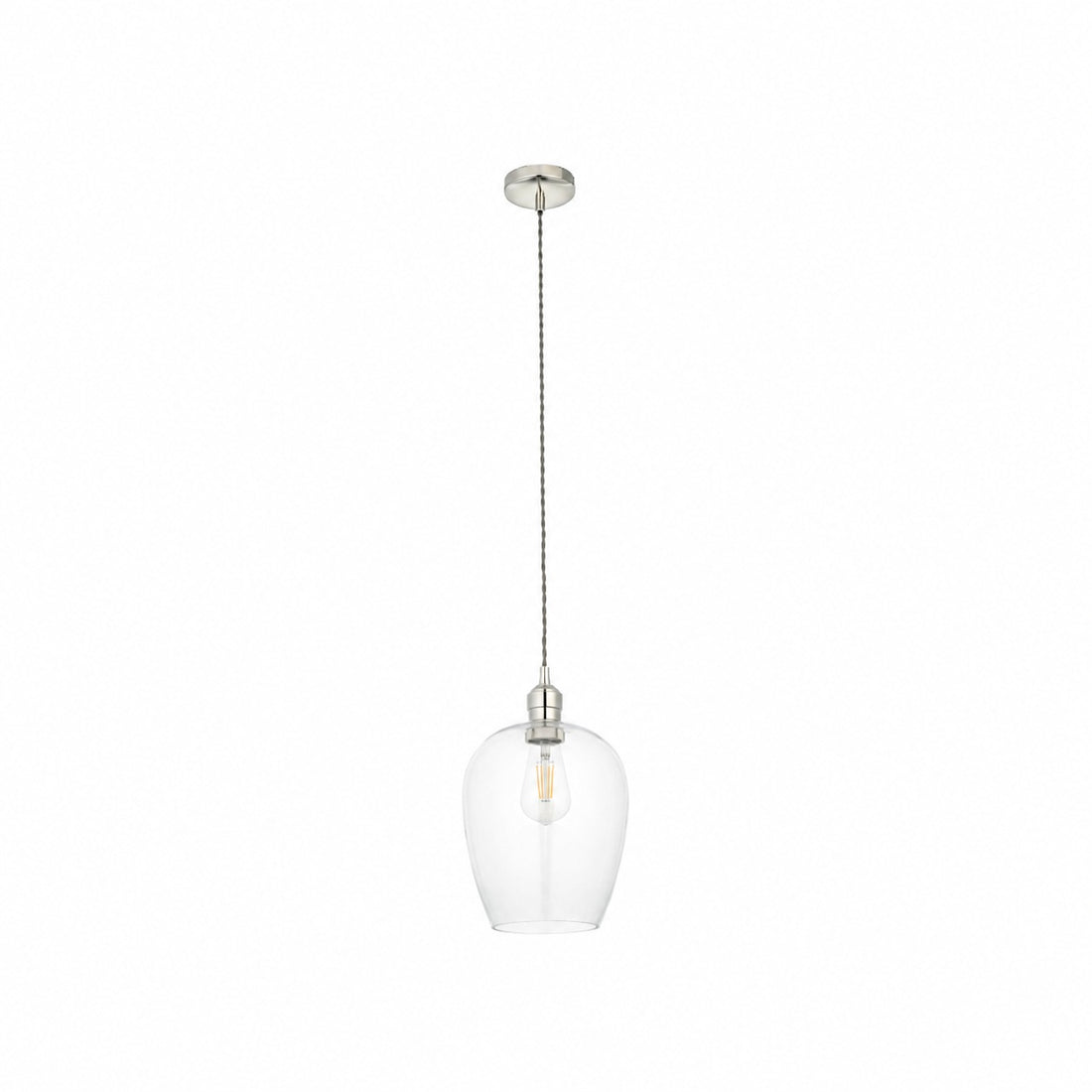 Clarione Height-Adjustable Glass Pendant Light - Classic Art Deco Light