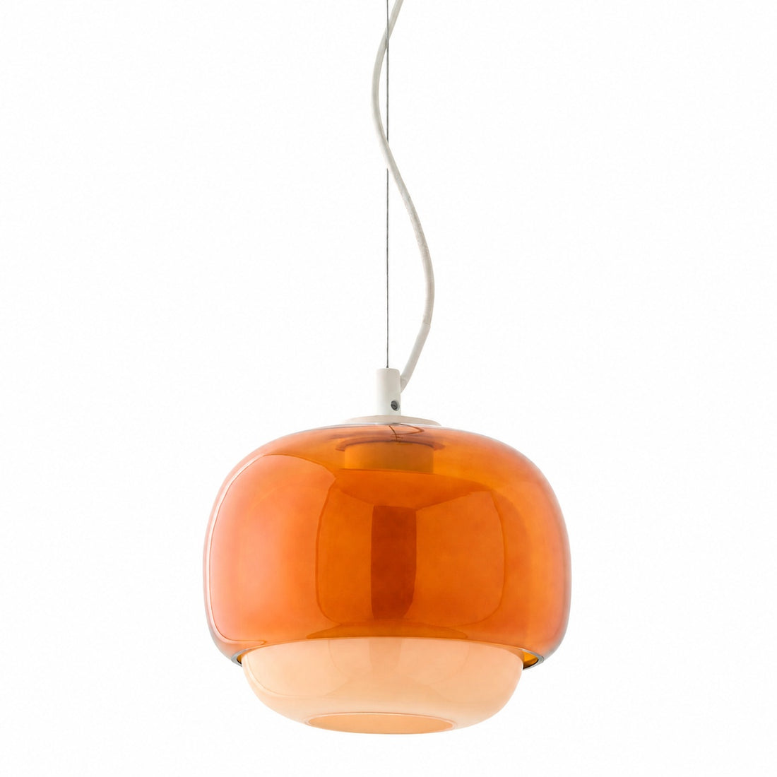 Clinco Modern Mushroom Pendant Light - Colored Glass Hanging Light