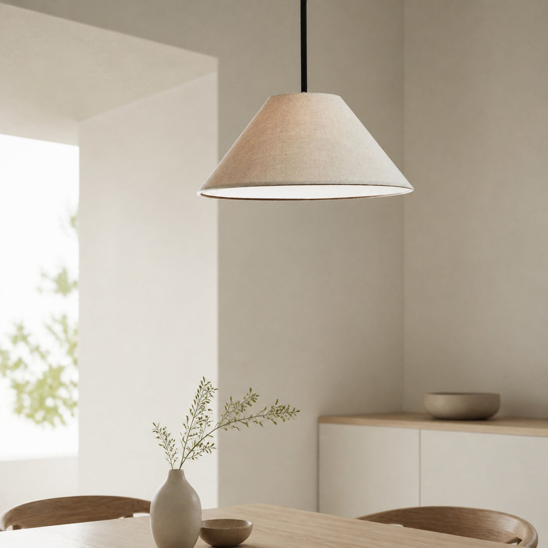 Conica Fabric Cone Pendant Light - Sculptural Modern Style for Cozy Spaces