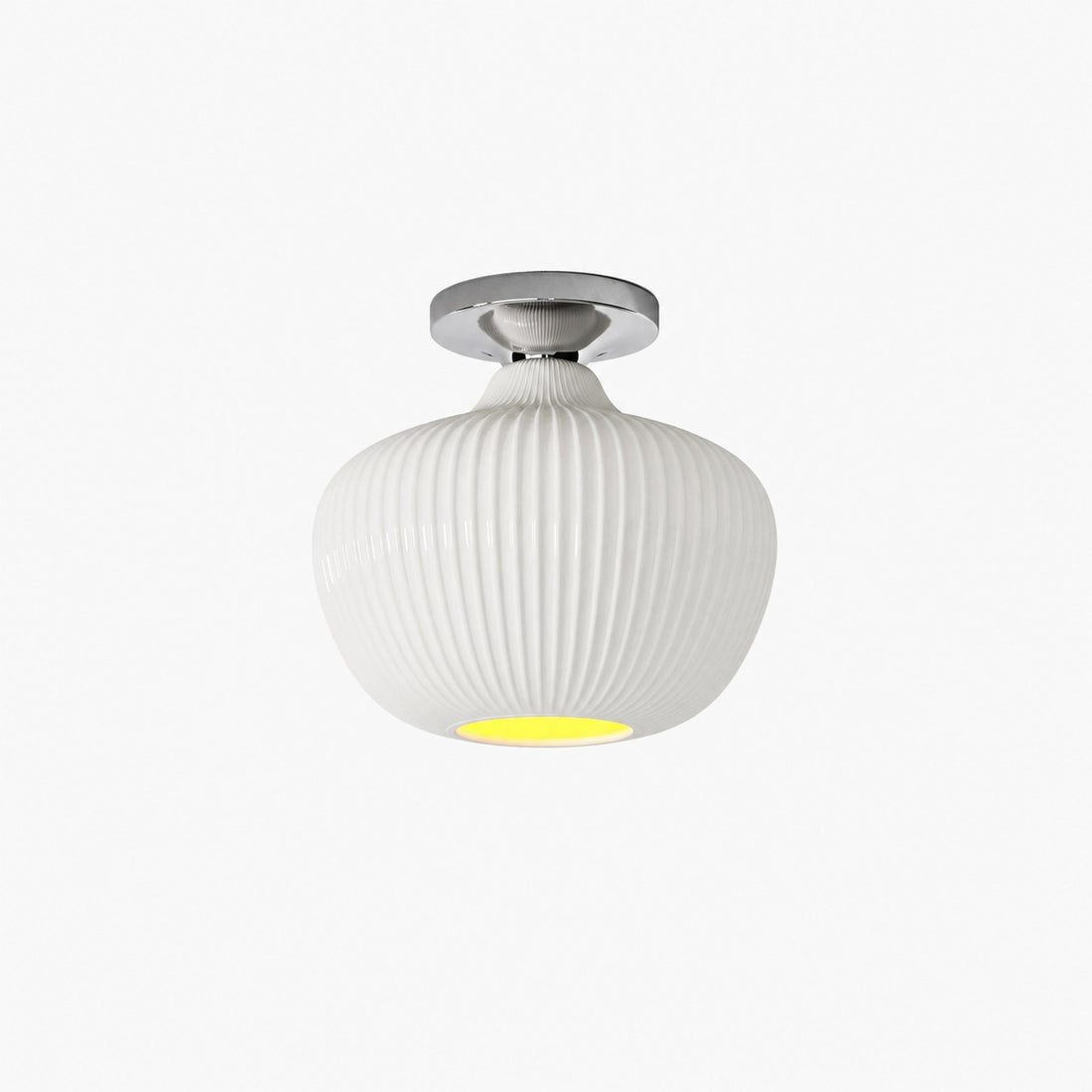 Rivrona Glass Flush Mount Ceiling Light - Modern Champagne Globe Design