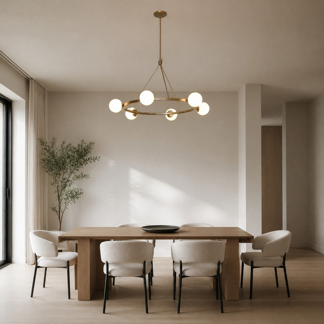 Brelia Round Light Chandelier - Modern Globe Chandelier in Stylish Design