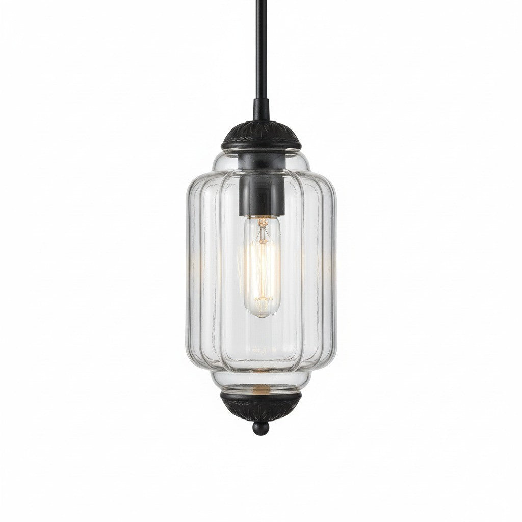 Eloise Simple Glass Irregular Lantern Pendant Lamp