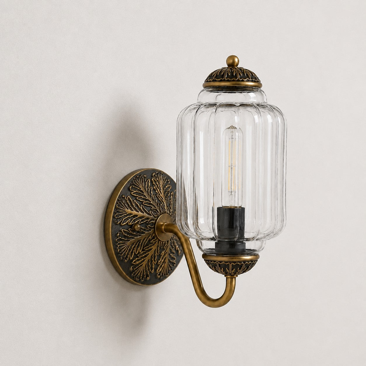 Vintage Milk Glass Sconce - Bedside Cream Eloise Wall Sconce