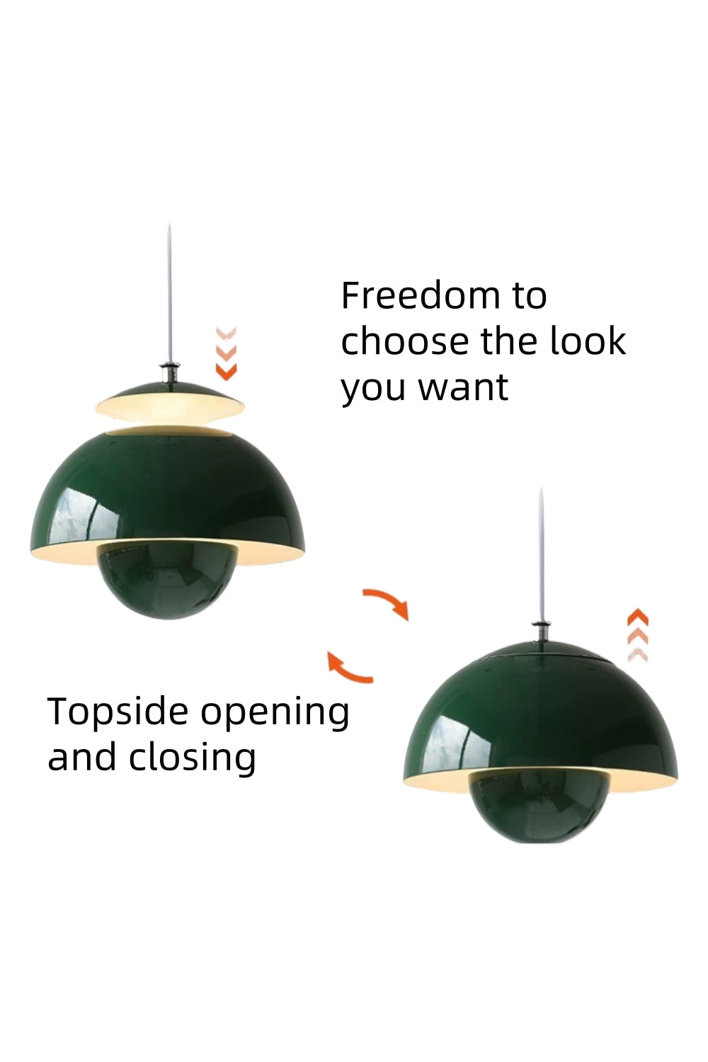 Nordic Metal Macaroon Flower Bud Shade LED Top Openable Pendant Light