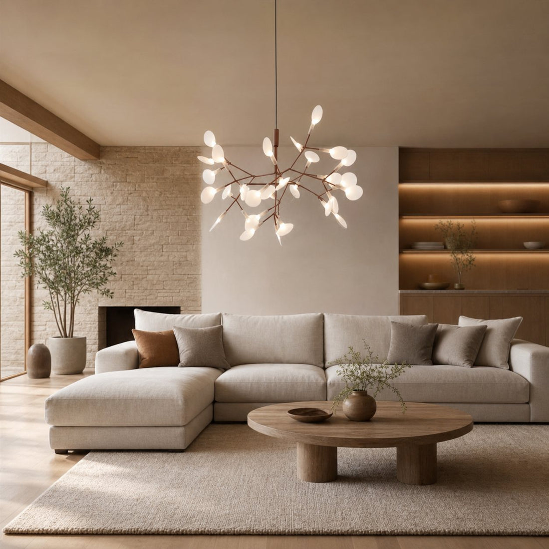 Floresta Artistic Chandelier – Organic Design with Metal and Acrylic for Contemporary Spaces N66