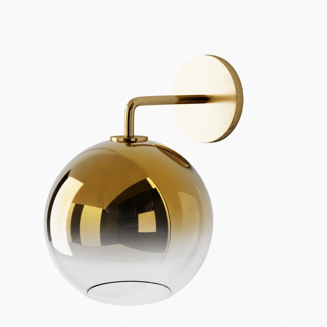 Selvion Artistic Globe Sconce Light - Handcrafted Glass Sculptural Wall Fixture